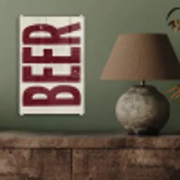Japandi - Beer - Red - Retro plexiglas 5mm klein -sfeer3
