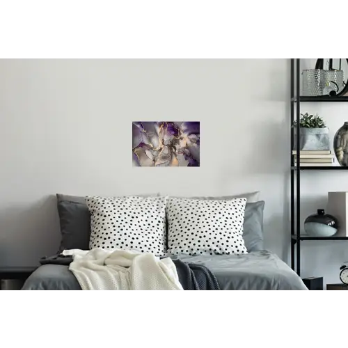 Goud - Paars - Marmer Muursticker klein -slaapkamer