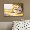 Huisje - Hout - Bloemen canvas 2cm klein -sfeer3