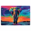 Olifant - Kleurrijk - Lucht - Abstract Placemat vinyl groot -zzsfeer1_Kitchenyeah-website