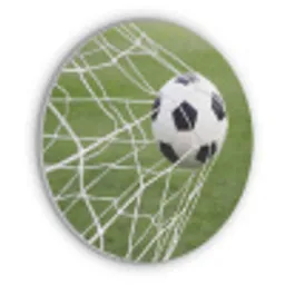 Voetbal - Goal - Net - Sport Akoestische PET Vilt - Rond klein -3d