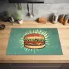Hamburger - Illustratie - Sla - Kaas Inductie beschermer vinyl 3mm klein -sfeer5