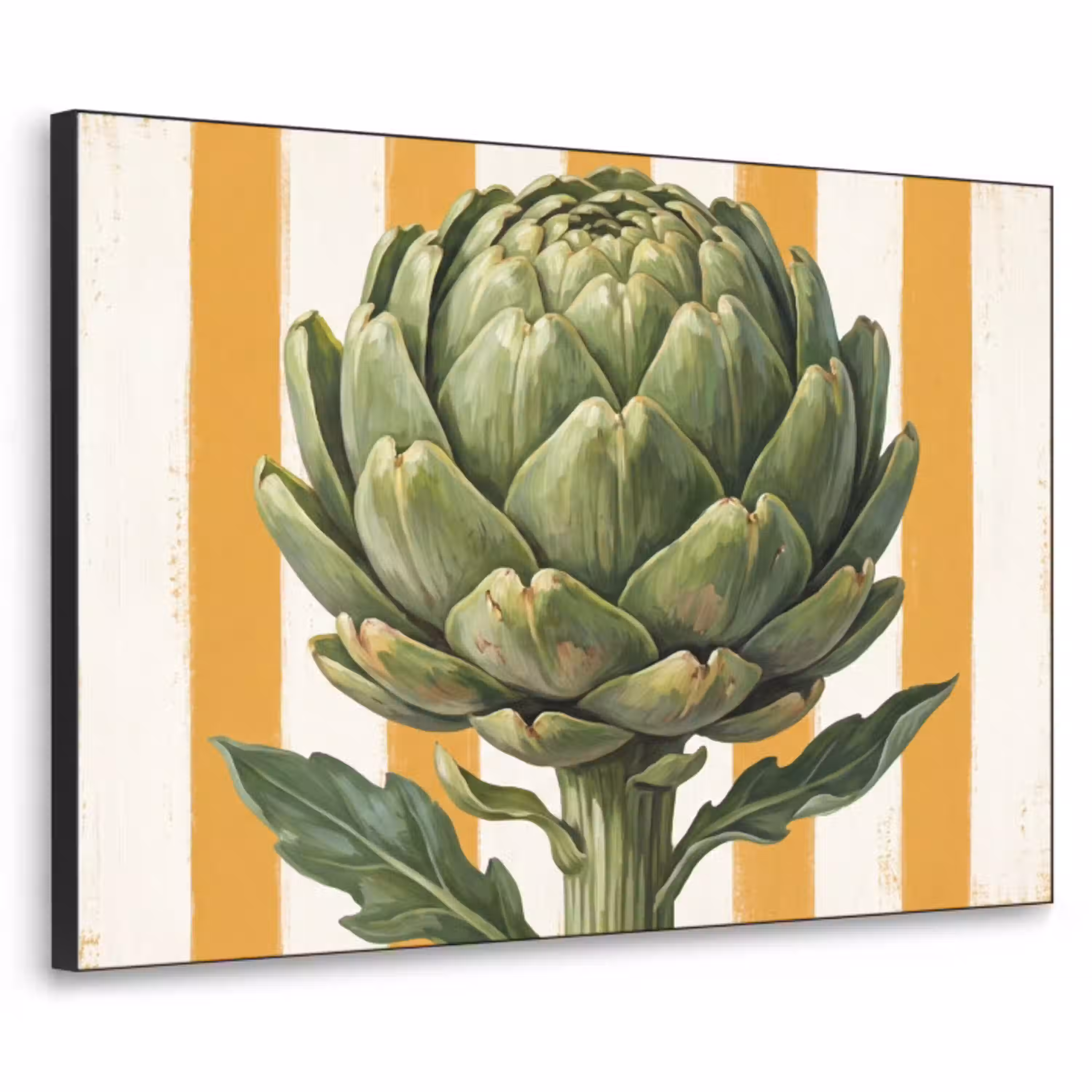 Artisjok - Modern - Groente Textielframe zwart klein -3d