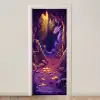 Grot - Draak - Fantasie - Paars deurposter klein -3d_beige