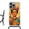 Vrouwelijk - Bloemen - Sieraden Hoesje iPhone 16 Pro Max met koord klein -3d
