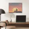 Busje - Kat - Zonsondergang - Oranje PET vilt klein -sfeer5