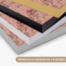Botanisch - Bloemen - Roze Textielframe zwart klein 947 -USP_kleurenNL