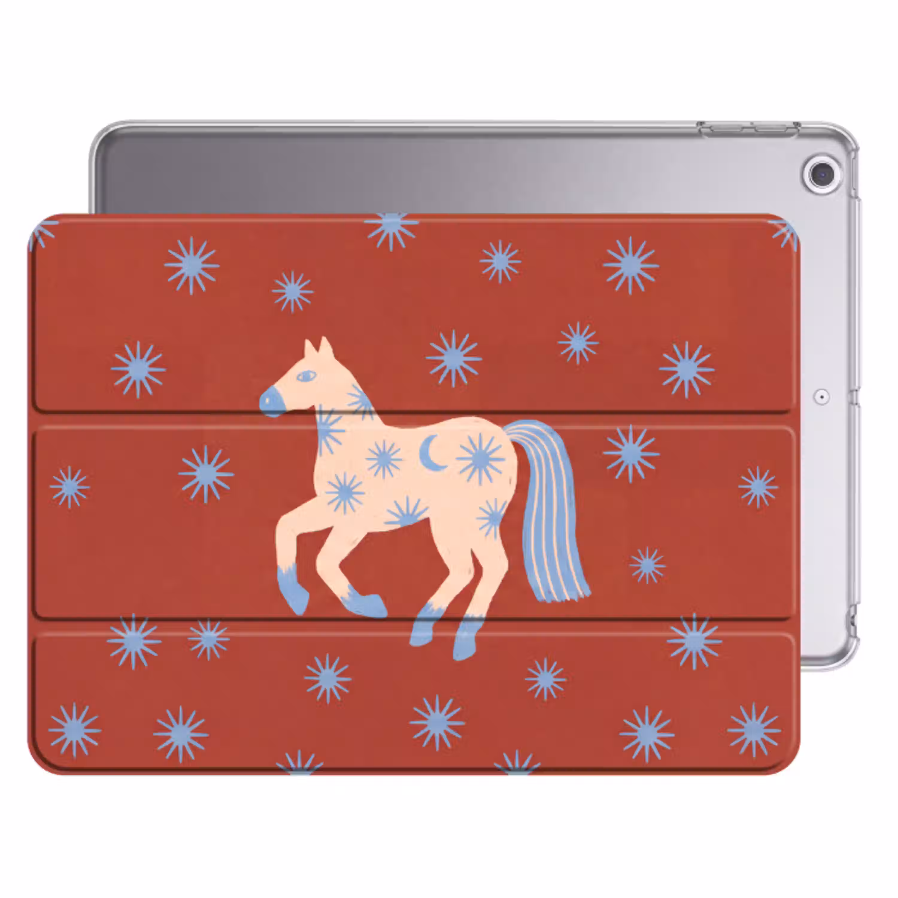 Dieren - Sterren - Maan - Abstract - Rood Apple iPad 2017 middel -threedimensional_3d_global