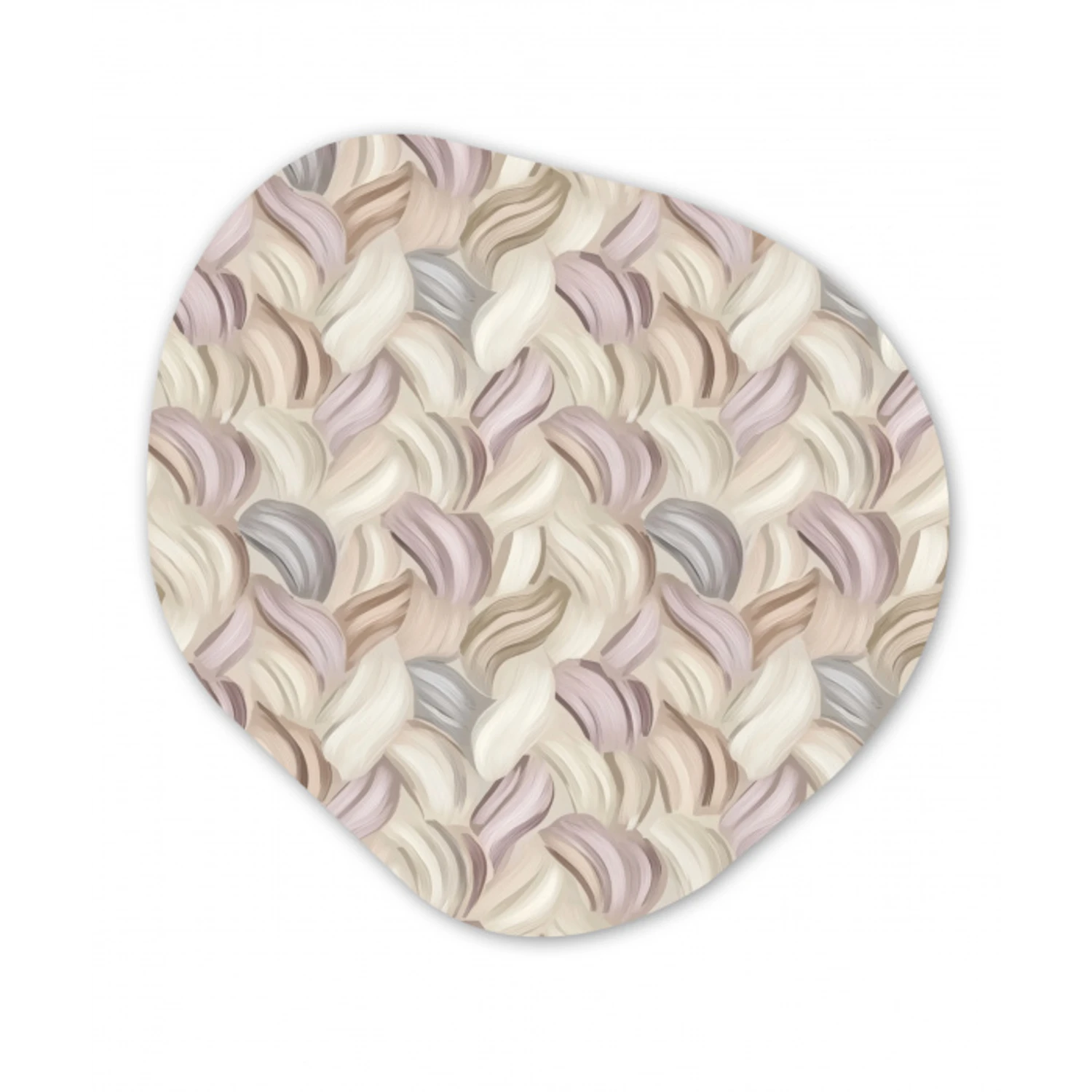 Abstract - Golvend - Pastel Wandcirkel Organisch Aluminium middel 851 -3d