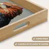 Vogel - Realistisch - Veren - Bruin Dienblad Rechthoek middel -USP_HandgreepNL
