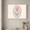 Tulp - Lijst - Ovaal - Illustratie Textielframe zwart klein -sfeer2