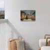 Kerstsfeer - Stadsplein - Kleurrijk tuinposter los doek klein -sfeer8