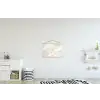 Zwart-wit foto van marmer textielposter latten blank klein -kinderkamer
