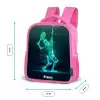 Digitale tennisspeler in futuristische stijl Kinderrugzak - Roze middel -productfoto_formaten