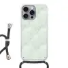 Groen - Marmer - Vloeiende aders Hoesje iPhone 16 Pro Max met koord klein 804 -3d