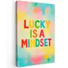 Quote - Lucky - Regenboogkleuren canvas 2cm klein -z3d
