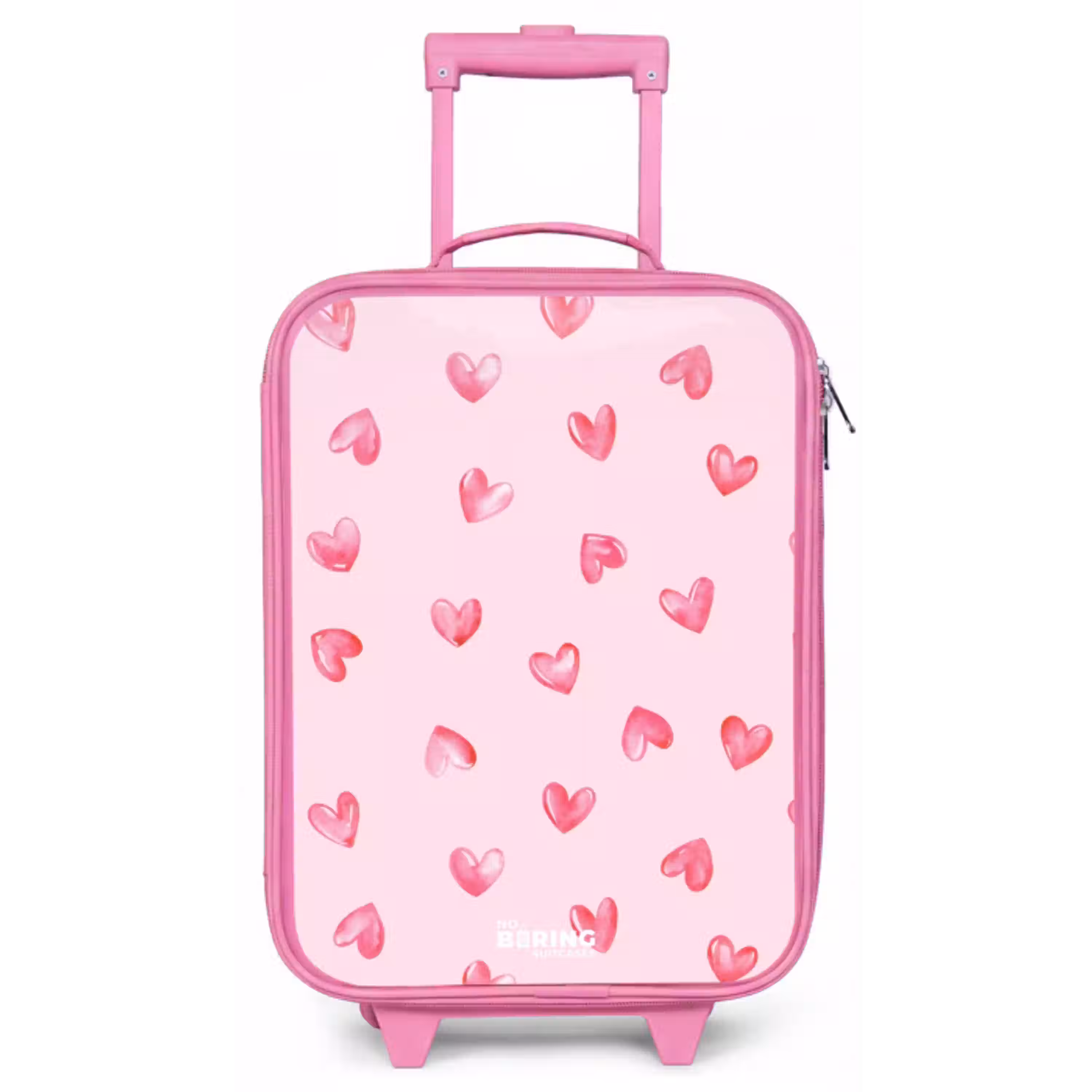 Roze hartjes Kinderkoffer - Roze klein -zz3dotto
