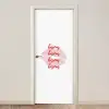 Bisous - Lip - Wit - Rood deurposter klein -3d_beige