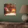 Winter - Kerst - Huis - Openhaard plexiglas 5mm klein -sfeer3