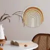 Minimalistisch - Boog - Lijnen - Beige Akoestische PET Vilt - Rond klein -sfeer3