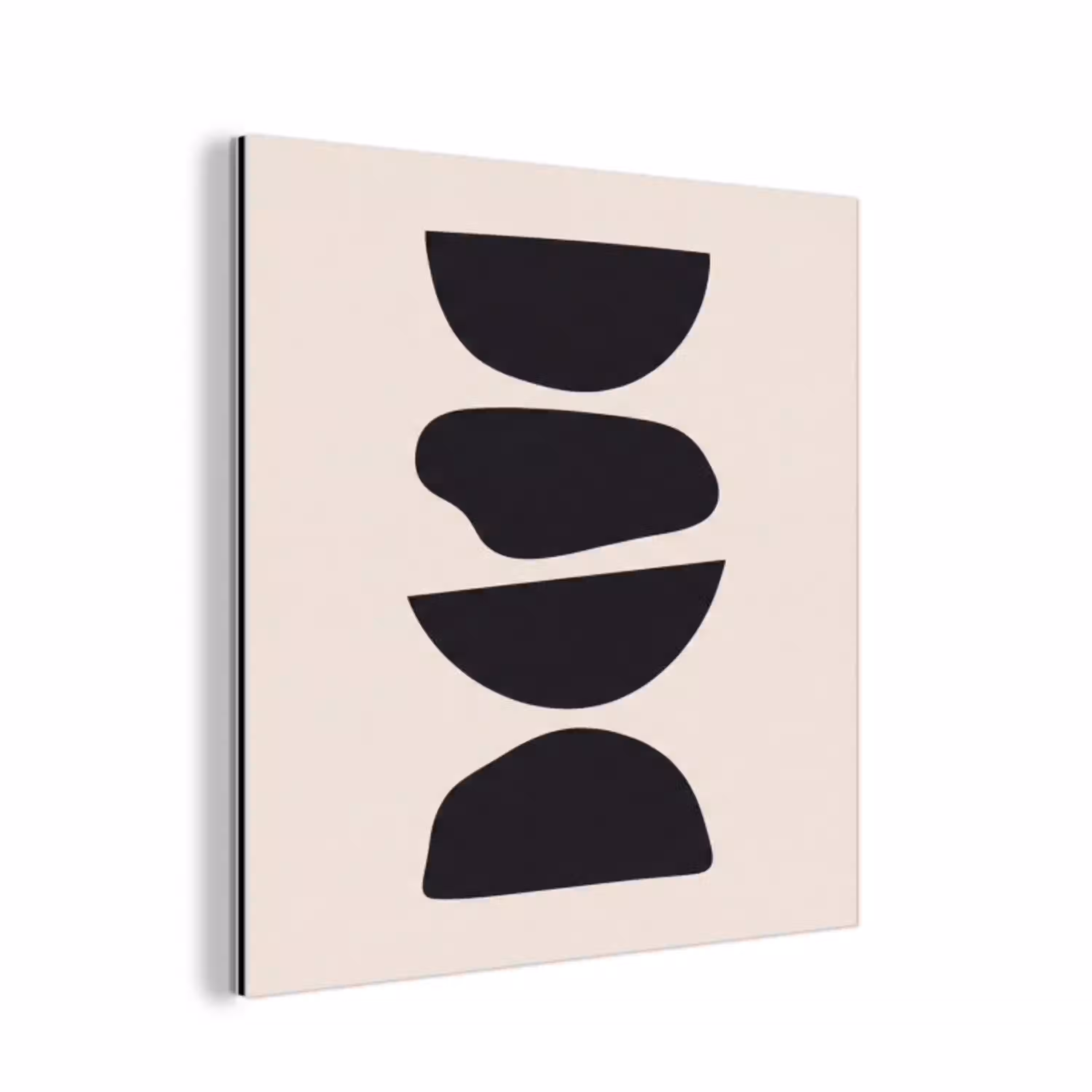 Vormen - Abstract - Modern aluminium wit klein -3d