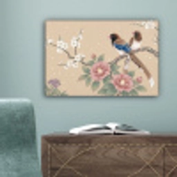 Bloemen - Vogels - Bloemen canvas 2cm klein -sfeer4