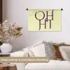 Oh hi - Geel - Monogram Wandkleed katoen klein -sfeer1
