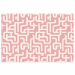 Doolhofpatroon - Roze - Wit - Abstract poster papier klein 62 -3d