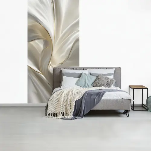 Stof - Plooien - Goud fotobehang vinyl groot -slaapkamer