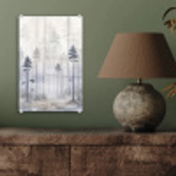 Bos - Bomen - Mist - Natuur - Illustratie - Grijs plexiglas 5mm klein -sfeer3