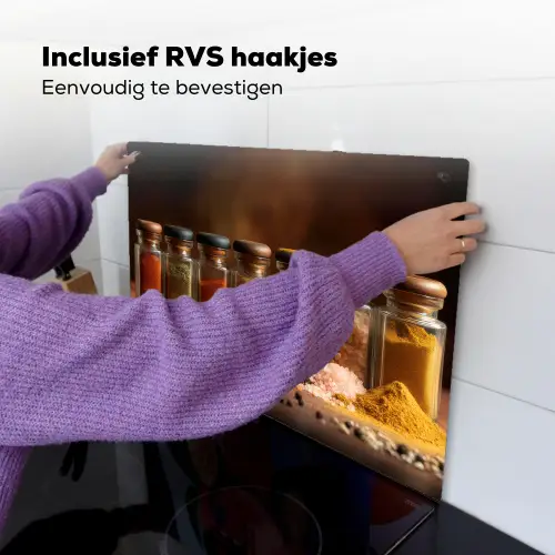 Potjes - Kruiden - Specerijen - Korrels Inductie beschemer met haakjes klein -ky-ophangen-nl