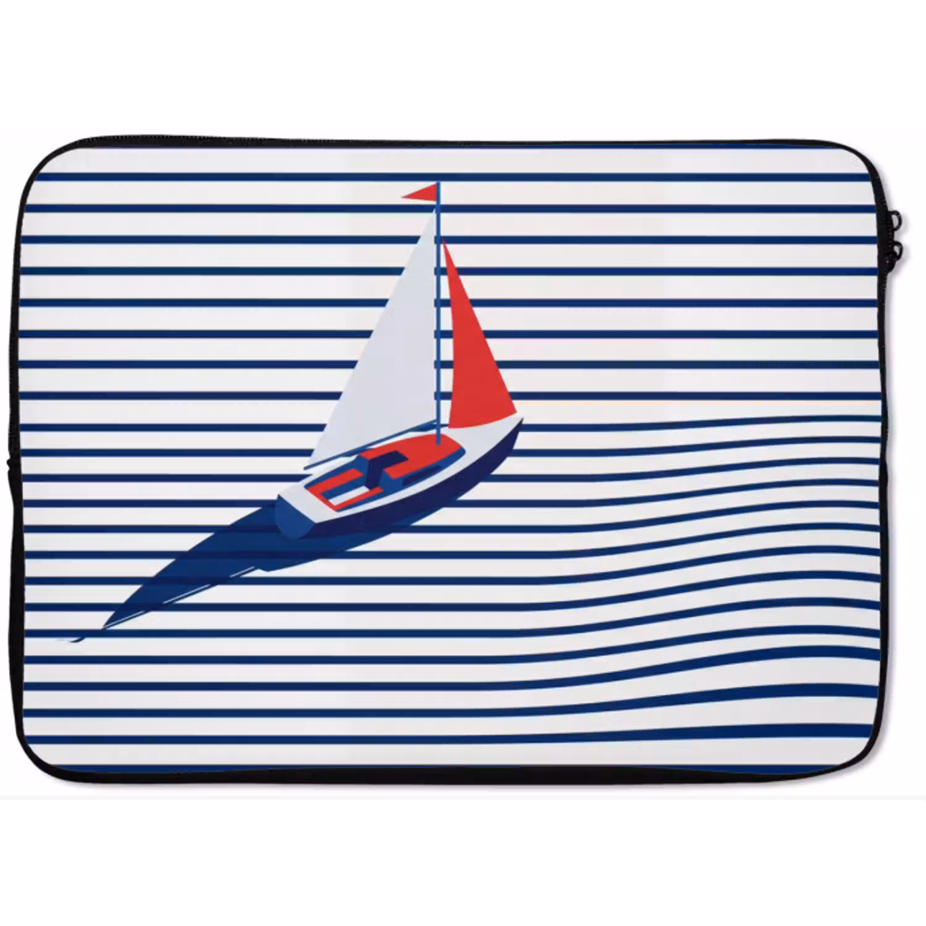 Boot - Water - Abstract - Blauw laptophoes neopreen klein -zkaufland3dotto
