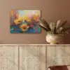 Bloemen - Dahlia - Kunst - Oranje - Watercolor PET vilt klein -sfeer4