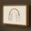 Regenboog - Bohemian - Boho - Pastel kleuren Light Box met batterij (Wandlamp kind) middel -z3d_website