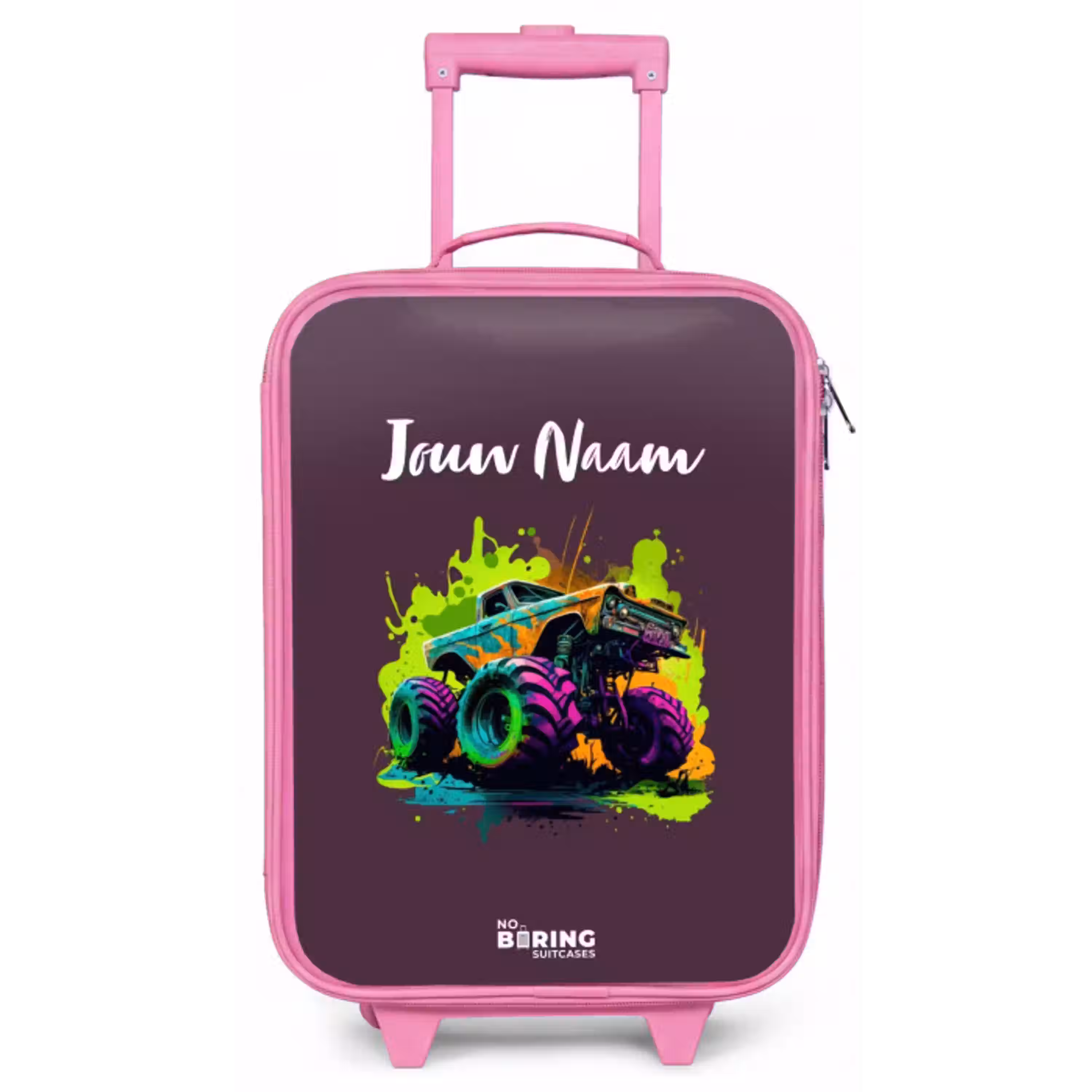 Neon Wheels Kinderkoffer - Roze klein -zz3dotto