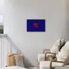 Yes fun - Rood - Blauw - Stippen Tuinposter op houten frame 2 cm dik klein -sfeer1