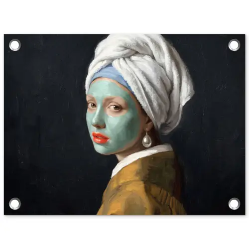 Iconisch - Modern - Kleurrijk tuinposter los doek klein -3d