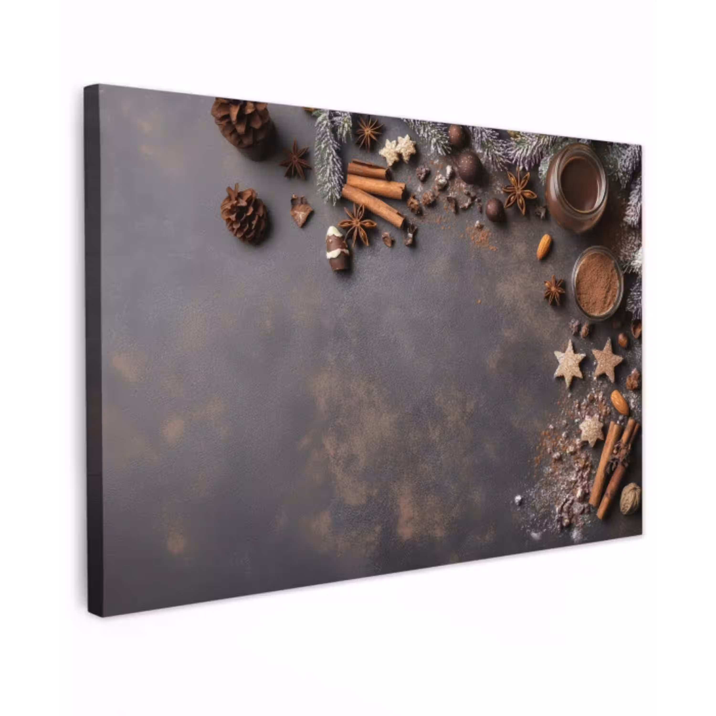 Kaneel - Christmas - Bruin - Brons canvas 2cm klein -z3d