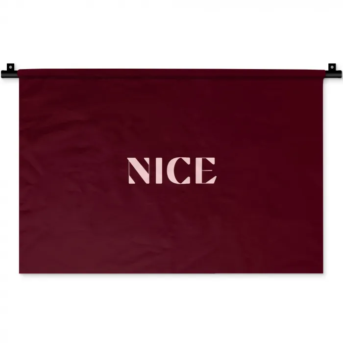 Nice - Bordeaux - Roze Wandkleed katoen klein -zz3d