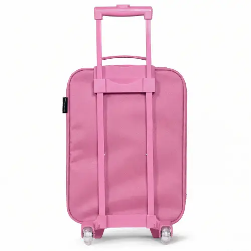 Sterren - Roze - Blauw Kinderkoffer - Roze klein -achterkant