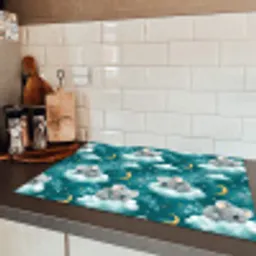 Koala's - Betoverend - Blauw Inductie beschermer vinyl 3mm klein 276 -sfeer3