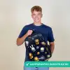 Dieren - Astronaut - Planeten - Sterren Rugzak - Zwart middel -sfeer7_NL