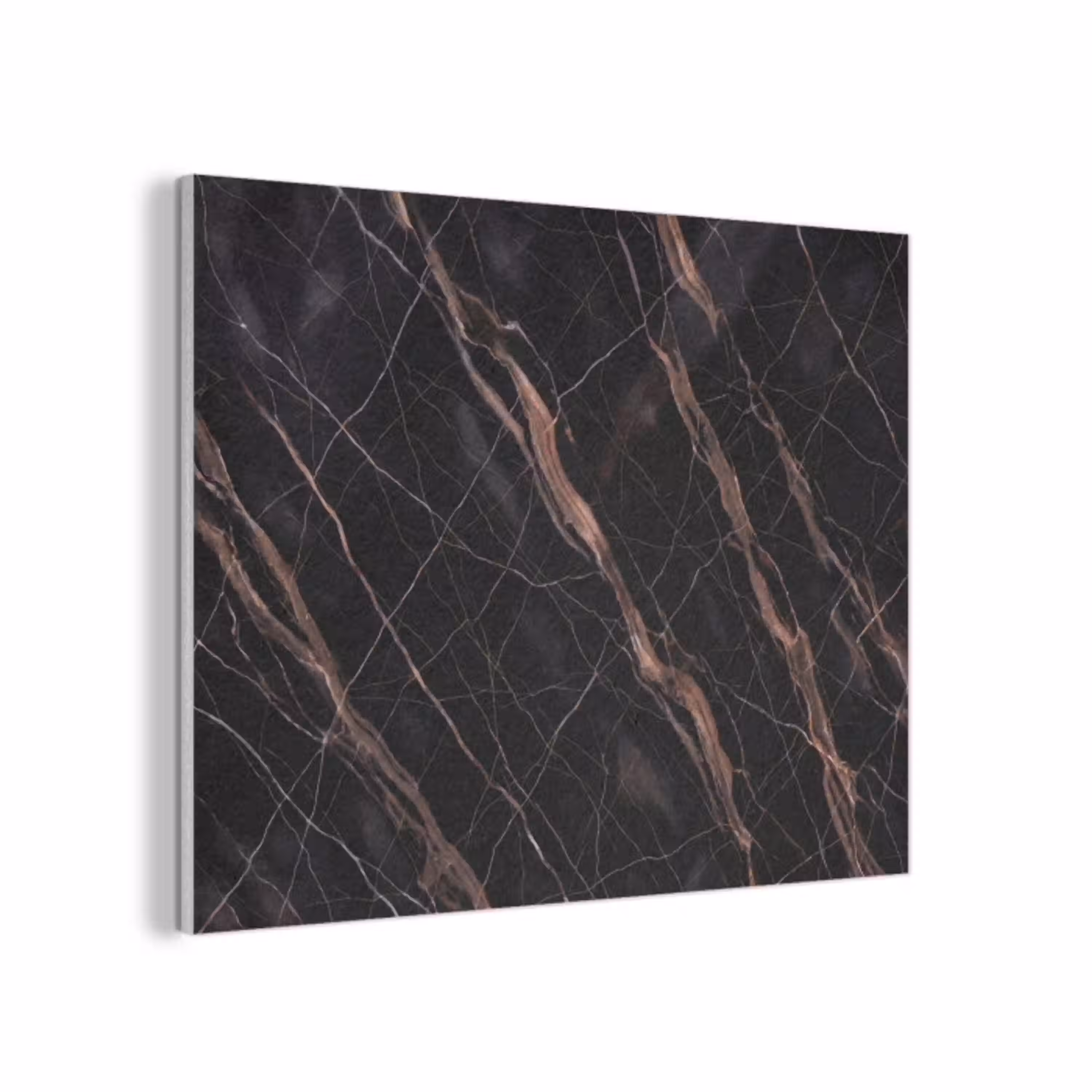 Marmer - Goud - Patroon - Luxe - Zwart PET vilt klein -3d
