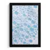 Schuim - Bubbels - Blauw fotolijst zwart zonder passe partout klein -3d