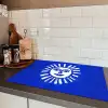 Zon - Gezicht - Penseelstructuur - Blauw Inductie beschermer vinyl 3mm klein -sfeer3