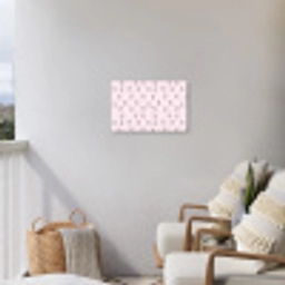 Konijnen - Minimalistisch - Roze Tuinposter op houten frame 2 cm dik klein 845 -sfeer1