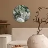 Luxe - Marmer - Groen Wandcirkel kunststof plaat 5mm dik klein -sfeer1
