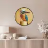 Ijsvogel - Pilaar - Koksmuts - Vogel Fotolijst rond zonder passe partout klein -sfeer3