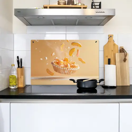 Peach - Eten - Taart - Oranje Inductie beschemer met haakjes klein -sfeer2