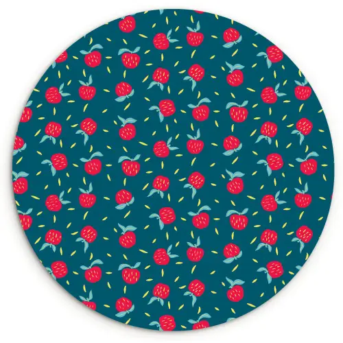 Blauwgroen - Appels - Vruchten Wandcirkel plexiglas klein 852 -3d